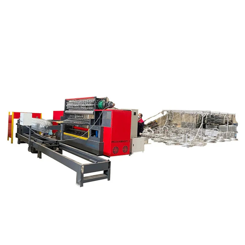 High Efficiency Chain Link Weaving Machine with Automatic Net Roll Take Up Customized Wire Width for Construction Perimeter
