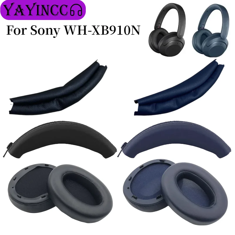 YAYINCC For SONY WH-XB910N wireless Headphones Replacement Leather ear pads earmuffs ear cushion headband leather