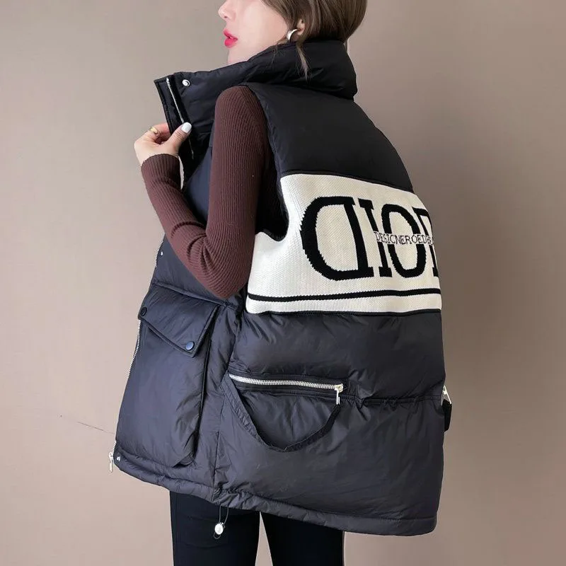 ใหม่ผู้หญิงล้างฟรีลงเสื้อกั๊กฤดูใบไม้ร่วงฤดูหนาว WARM เป็ดสีขาวลงแขนกุดหญิงสบายๆเดินป่าสกีเสื้อกั๊ก