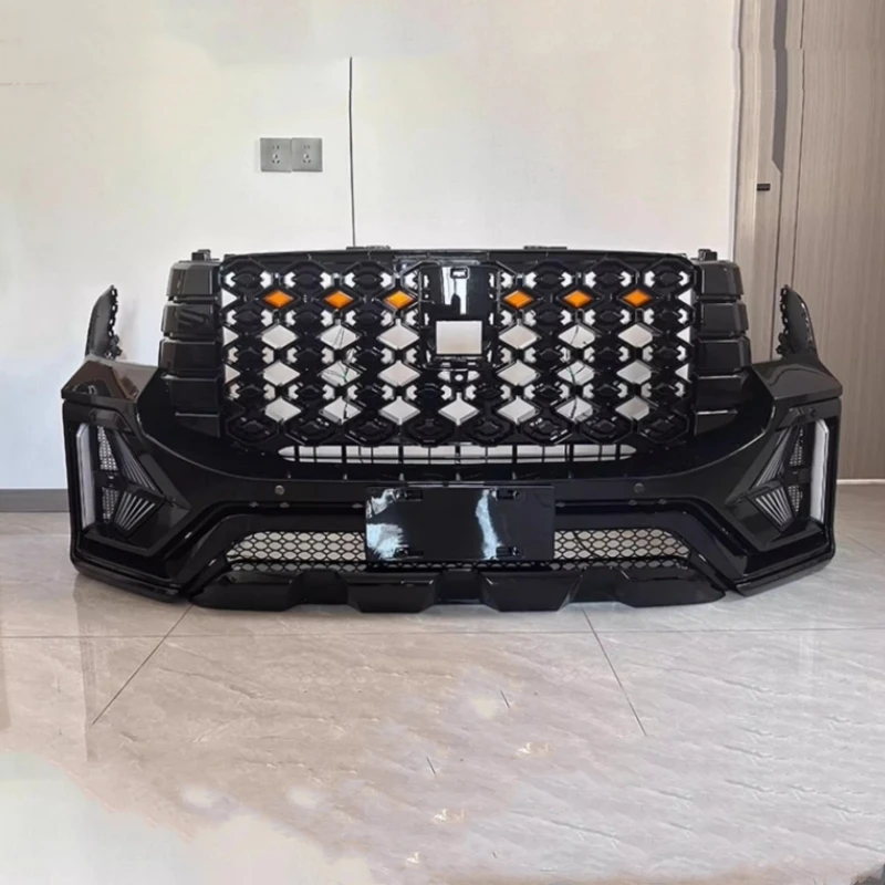 

Car Front Bumper Black Grille Chrome Radiator Grill with Light for Tank 500 hi4t Modified New Style Custom Body Kit