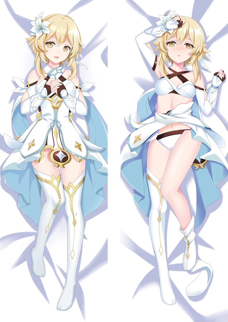 Japanese Body Girl Genshin Impact Figure Dakimakura Loli Otaku Pillow Cover Kawaii Anime Pillowcase Waifu