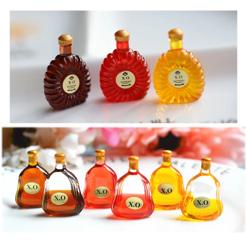 Mini Drinks Bottle Miniature Simulation Mini Wine Bottle Dollhouse Model Toy Children Gift