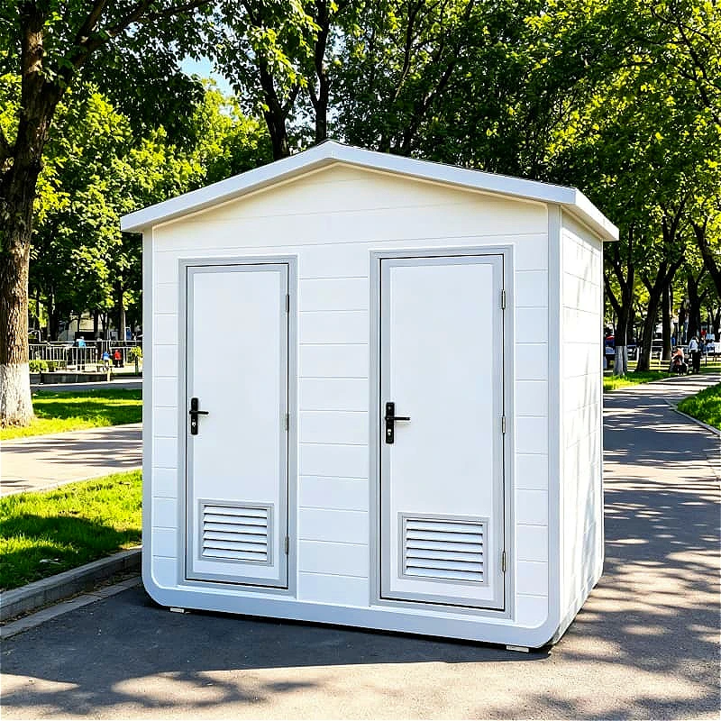 Eco Friendly Container Toilet 20ft Mobile Restroom with Solar Ventilation for Park Camping Event Customized Portable Toilet