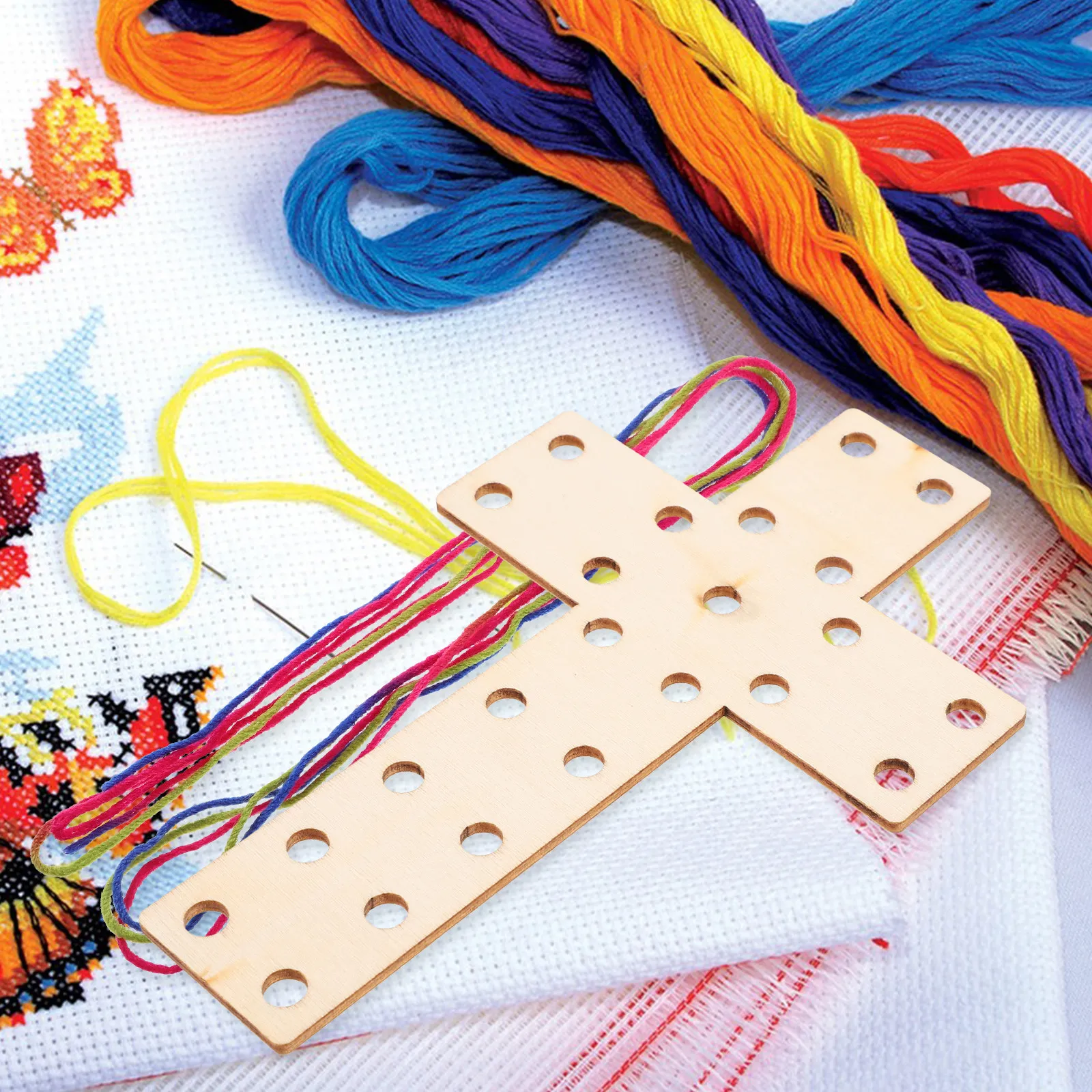 Art Craft Yarn - Kit de Artesanato em Madeira para