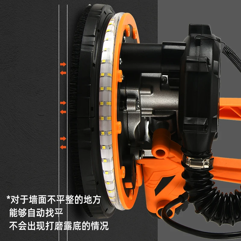 1280W 1680W 215MM Wall Sanding Machine long pole adjustable 1.2-3.2M Putty Polisher LED Light Adjustable Speeddjustable Speed