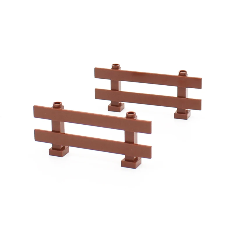 40PCS MOC Parts 6079 Fence 1x8x2 2/3 Rail Handrail Bar Building Blocks Bricks Creative Compatible with City Street View