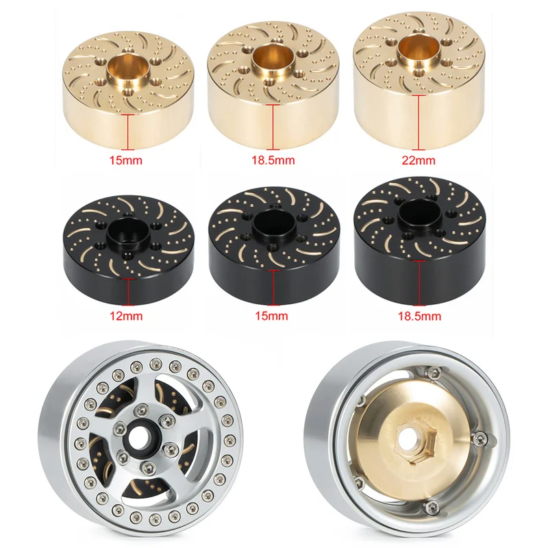 Rc Model Fittings 1/10 Simulatie Mountainbike 1.9/2.2 Inch Vp Hub 12mm Messing Contragewicht Adapter High-End Model Fittings