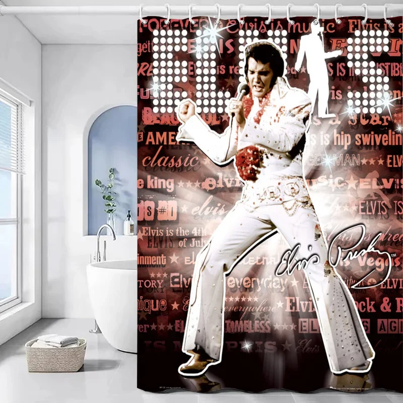 E-Elvis Curtain Bathroom Accessories Set Curtains in the Bathroom Shower Curtains Bath Sets Waterproof Fabric European Products