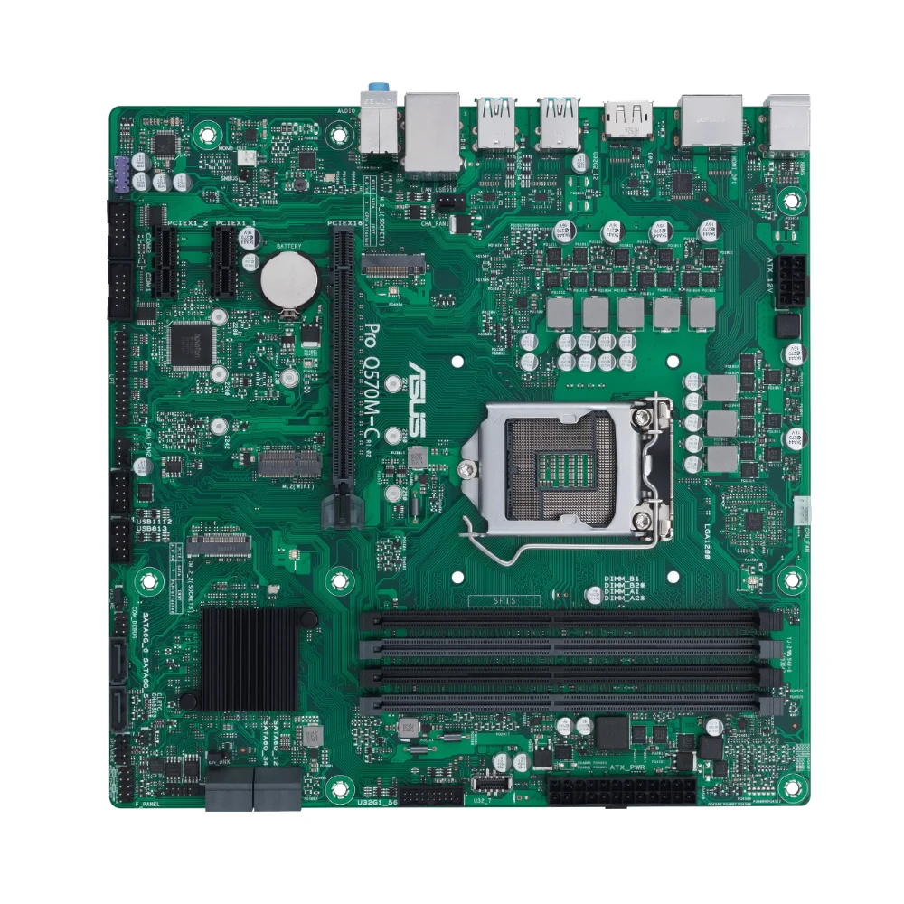 ASUS PRO Q570M-C Motherboard Supports 10700F 11700F 11600K 10400F 11400F 11900K CPU 4xDDR4 HDMI 2xM.2 PCIe 4.0 mATX LGA1200 view 3
