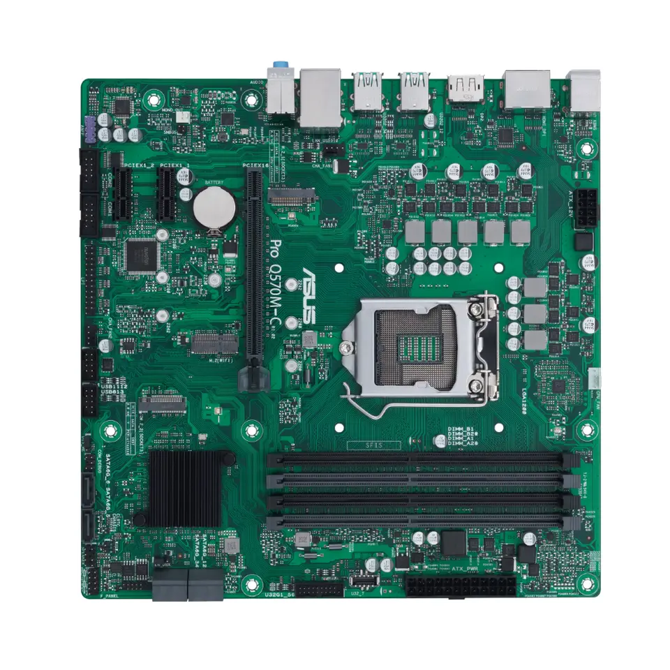 ASUS PRO Q570M-C Motherboard Supports 10700F 11700F 11600K 10400F 11400F 11900K CPU 4xDDR4 HDMI 2xM.2 PCIe 4.0 mATX LGA1200 - 3