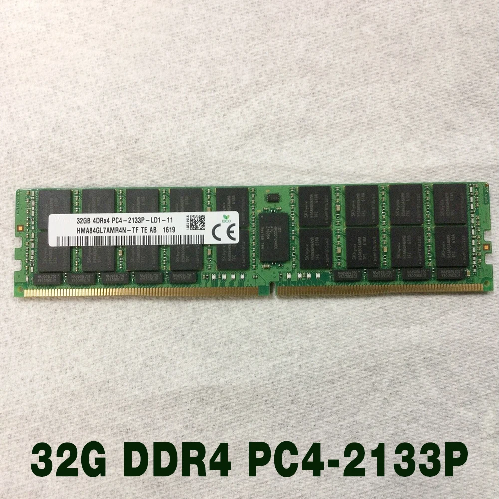 1 pcs  32GB HMA84GL7AMR4N-TF 32G 4DRX4 DDR4 PC4-2133P LRDIMM ECC For SK Hynix Memory RAM