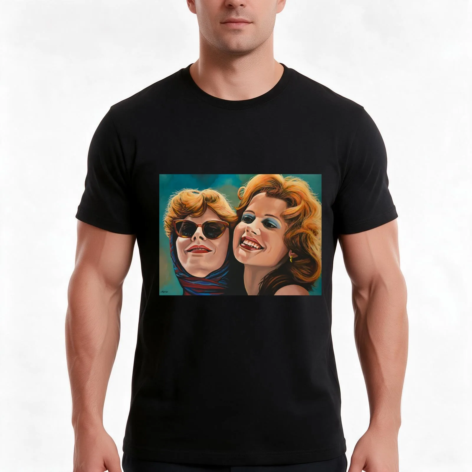 Susan Sarandon and Geena Davies alias Thelma and Louise T-Shirt Summer Casual Cotton Tee Oversized Streetwear Tops