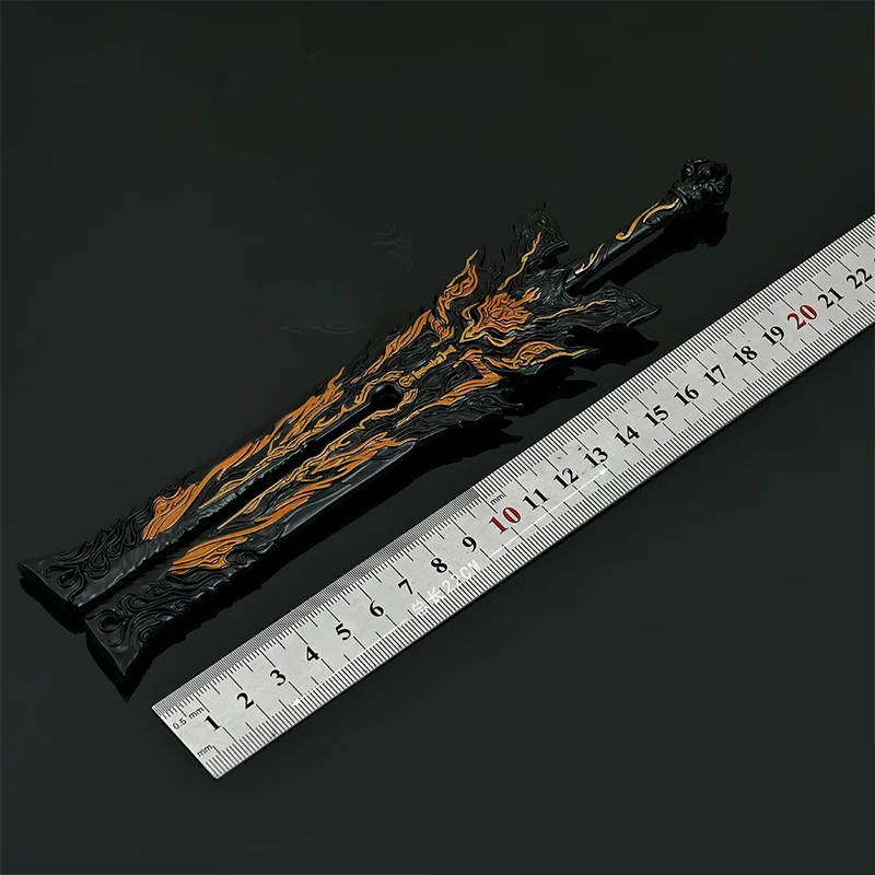 22cm Battle Through The Heavens Anime Peripherals Model All-Metal Craft Ornament Xiao Yan Xuan Heavy Ruler Figure Decorations