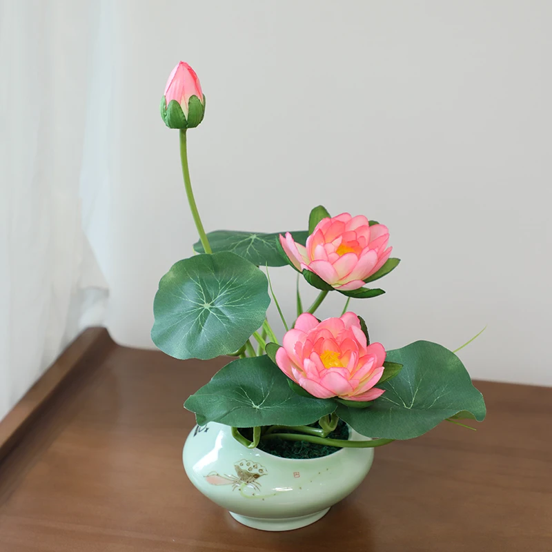 

Simulation Lotus Ornaments, Fake Plant, TV Cabinet Decoration, Room Decor, Aesthetic Flores, Hogar