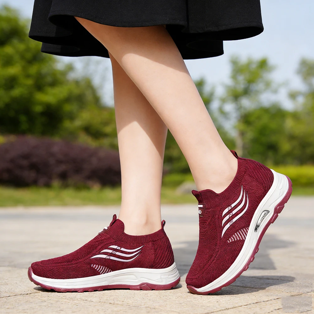 

2025 модная повседневная женская обувь, женские кроссовки, весенние сетчатые дышащие женские спортивные туфли без шнуровки, теннисные кроссовки