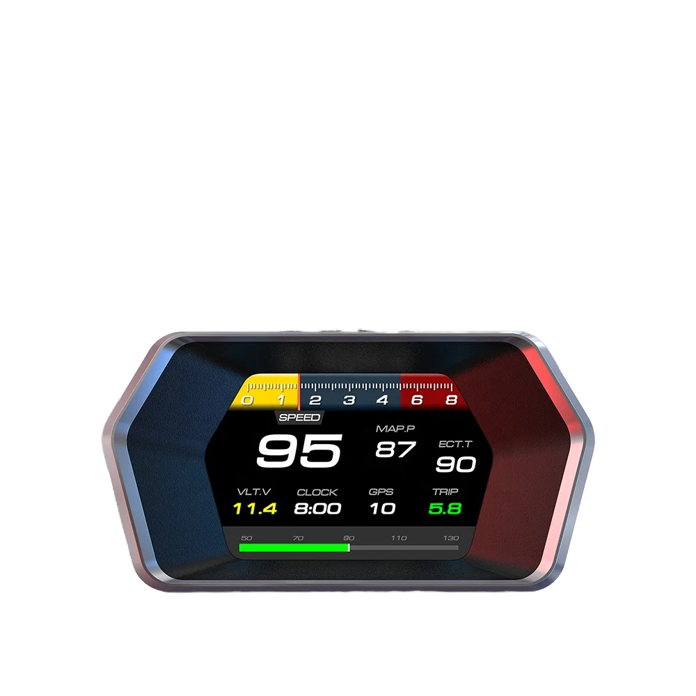 New OBD2 Diagnostic Tools P17 GPS Speedometer Faulty Code Elimination LCD Screen HUD Auto Electronics 1 Year