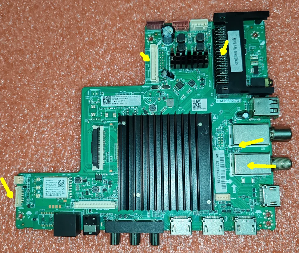 

T.MT9602.731 4K wifi network TV motherboard There are 6 different interfaces, check the photos