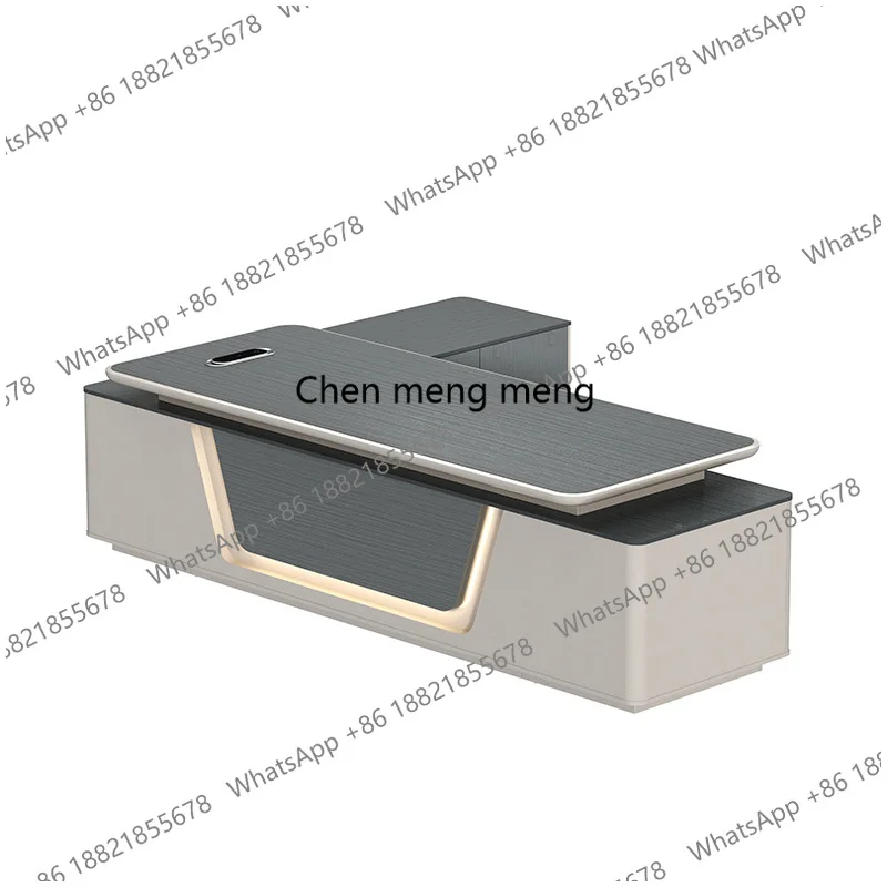 

High-end, desk boss table simple modern light luxury, large desk office table and chair combination