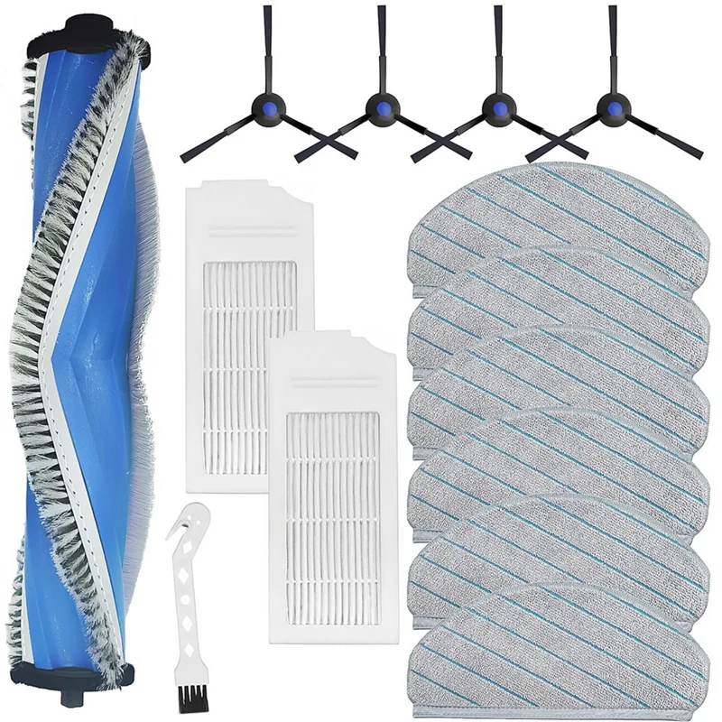 Aksesori ABBR untuk Suku Cadang Pengganti Penyedot Debu Robot Ecovacs Deepot N20 Pro Plus / N20/N20 Plus, Filter Sikat Putar
