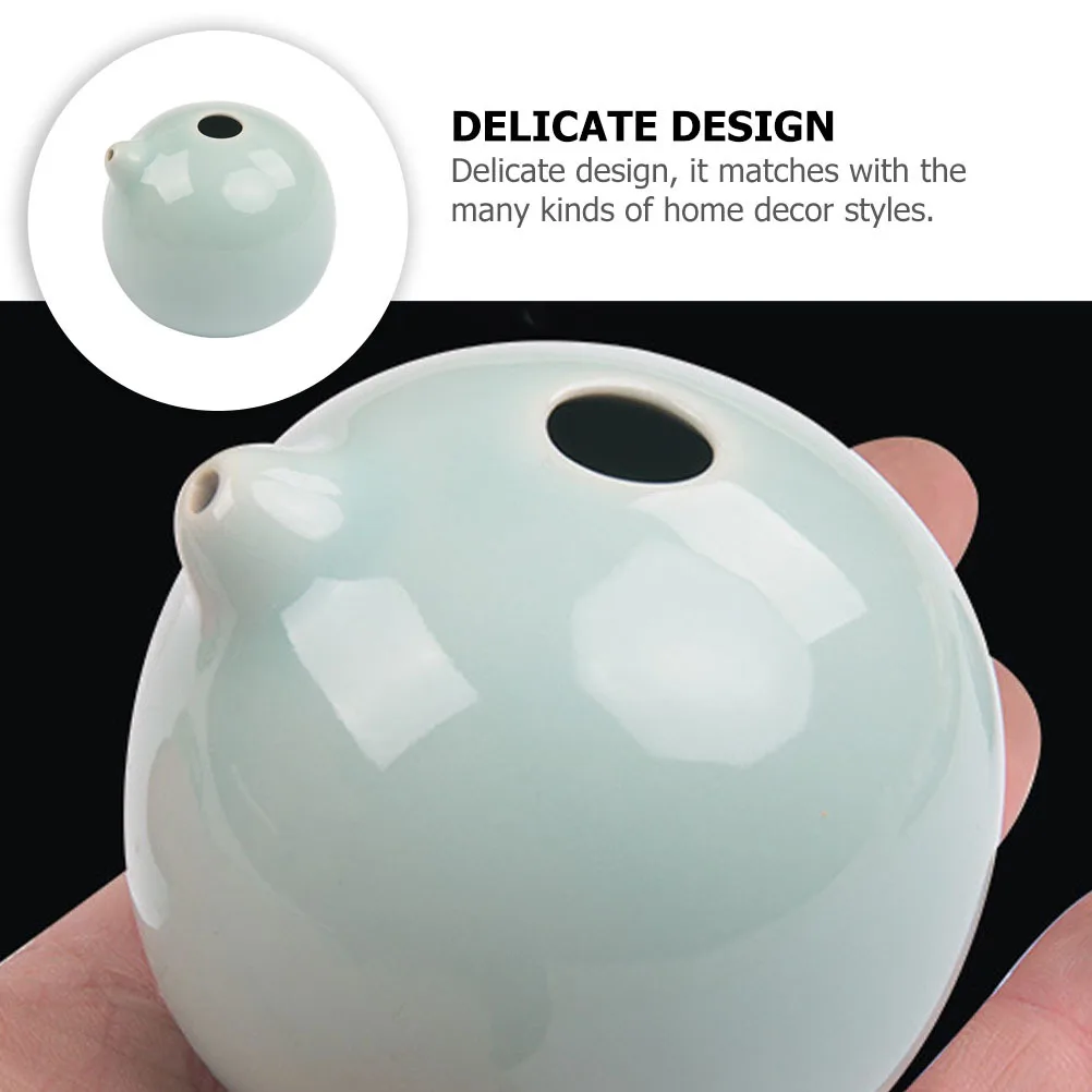 

Ceramic Ink Droplet Durable Calligraphy Water Dropper Smooth Round Inkwell for Painting Calligraphy Desktop Adornment Art Supply