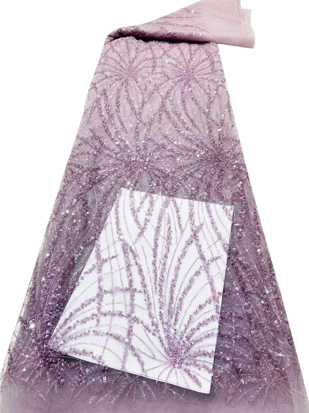 Latest Austria Best Quality Elegant Delicate Soft Sequined Tulle Lace with Stones Fabric For Party Evening Dress U_GE5869