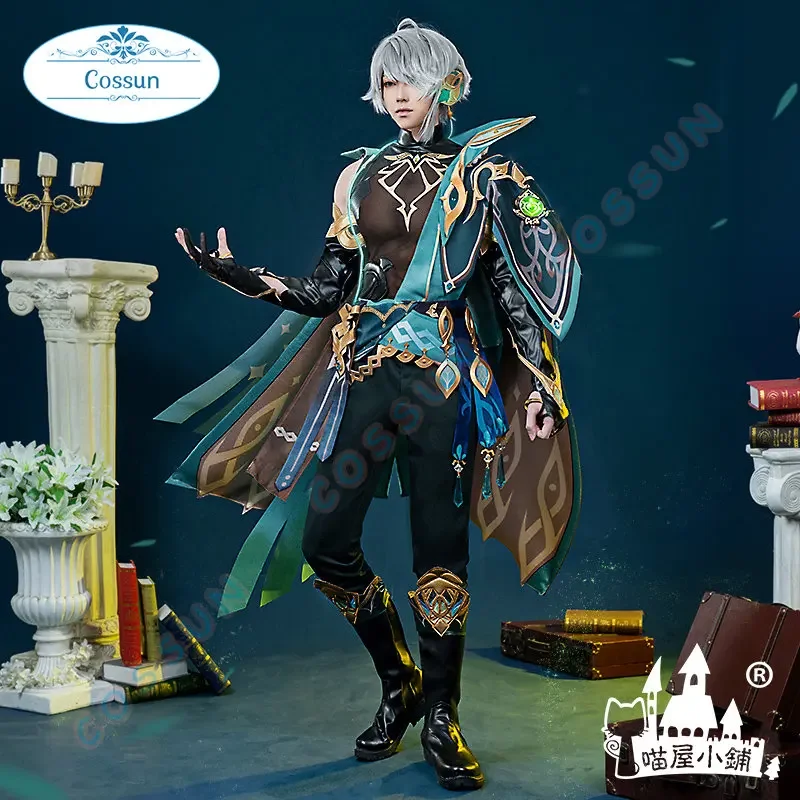 Anime Genshin Impact Alhaitham Game Suit Cosplay Costume Gorgeous Handsome Uniform Halloween Carnival Party Outfit Men