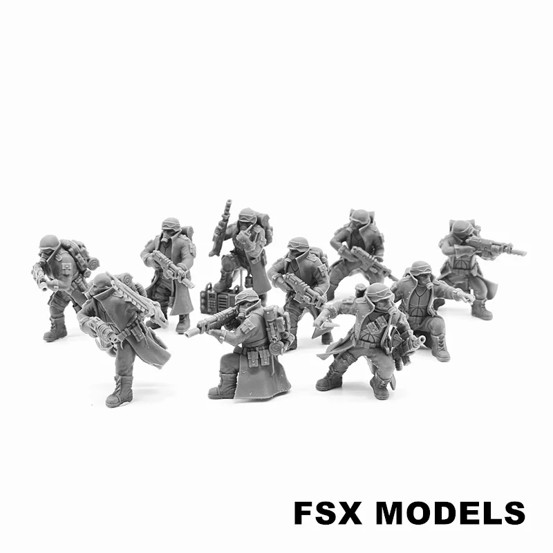 Steel Guard Mechanized Infantry of Imperial Force Resin Model Kit Miniature 28mm Scale War Gaming Unpainted Soldier Figures