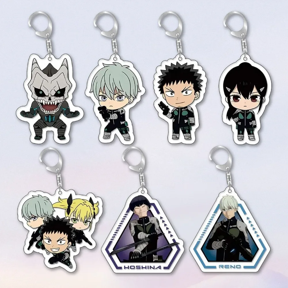 

Diy Anime Kaiju No.8 Kafka Hibino Mina Ashiro Cute Cartoons Acrylic Keychain Peripherals Creative Backpack Pendant Holiday Gifts