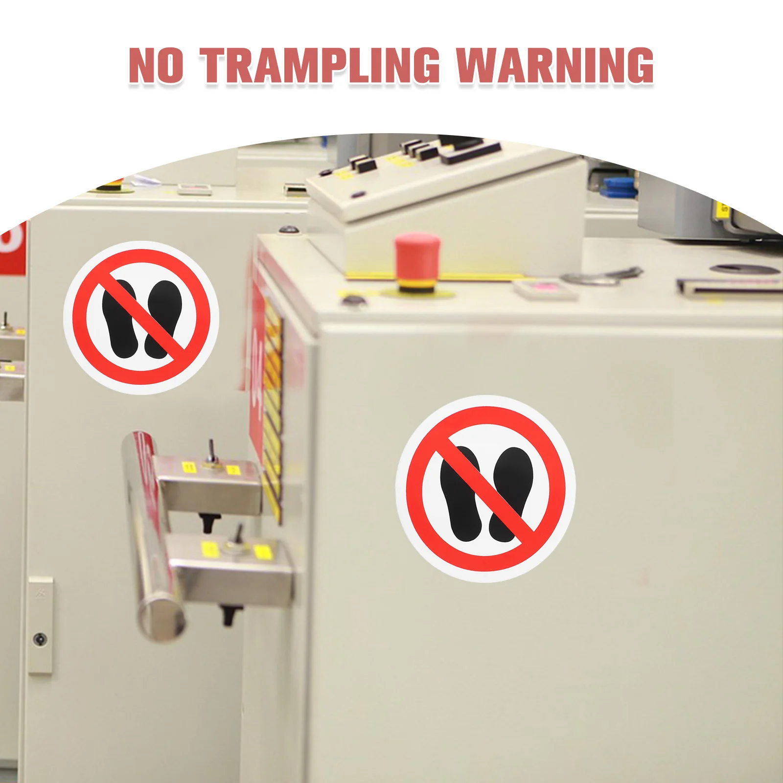 10 قطعة ملصقات تحذيرية لاصقة علامات السلامة لا خطوة الحذر الشارات لوقاية مخاطر جدار مكان العمل الصناعي #6