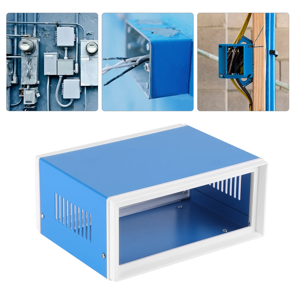 Metal Junction Box 170*130*80mm Blue Metal Enclosure Project Case DIY Junction Box