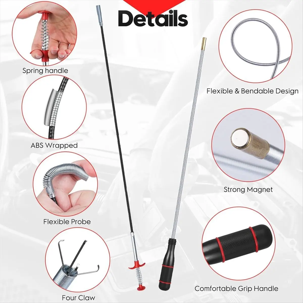 #61V (Metal)4 Pack Telescoping Magnet Pick-up Tool Set,Industrial & Scientific