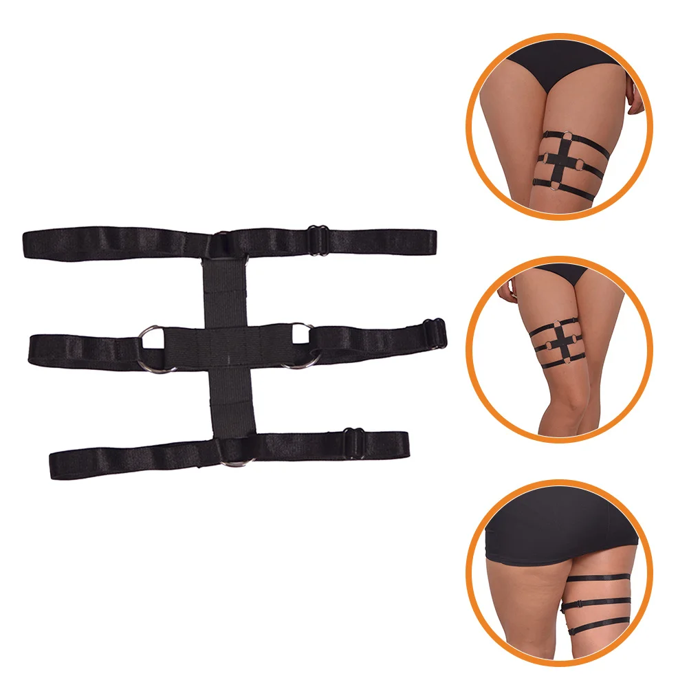 

Punk Garter Belt Thigh High Leg Ring Adjustable Fashion Suspender for Cosplay Party Nightclub Wear Gothic Rock Style Belts