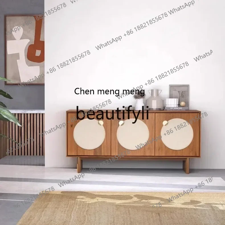 cn8617 LHY ss26 S26 New Nordic solid wood log dining side cabinet floor-to-ceiling tableware storage cabinet in star hotel clubh