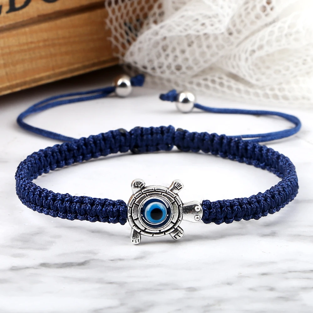 Handmade Woven String Charm Couple Bracelets New Evil Eye Braided Bracelet Adjustable Red Black Color Thread Bangle Jewelry Gift