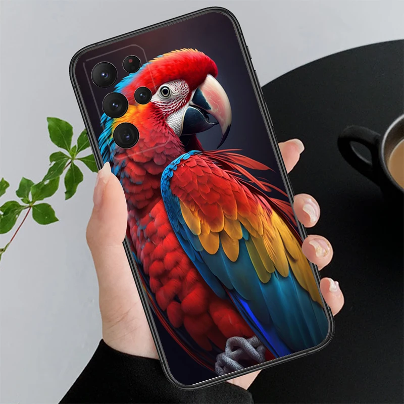 

Phone Case For Samsung A55 A16 A56 A36 A35 A15 A53 A54 A33 A34 A25 A05S A52 A52S A14 A26 A71 Bird Parrot