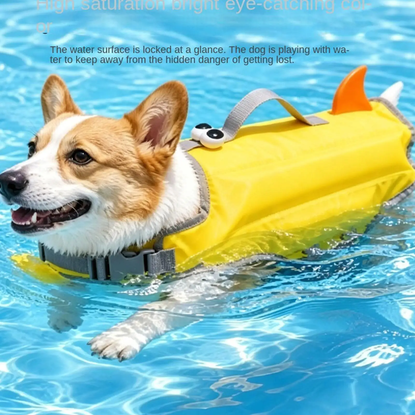 Dog Lifesaving Swimming Vest High Buoyancy Pool Vest Summer Reflective Dog Floating Jacket for Puppy Cats Pet Pool