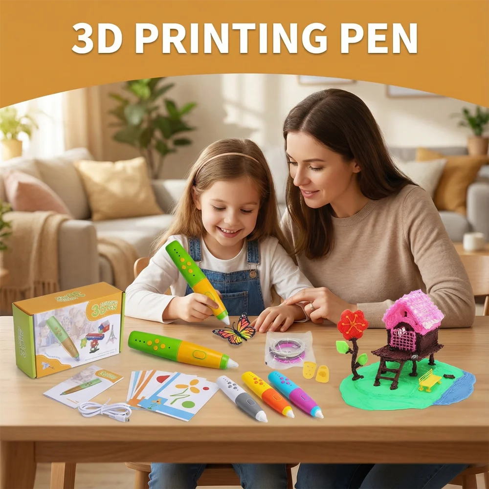 High-quality 3D Pen Set for Kids Boys Girls Birthday Chrismas Gift 3d Printing Pen Low Temperature with 100M PCL Filament 3d Pen