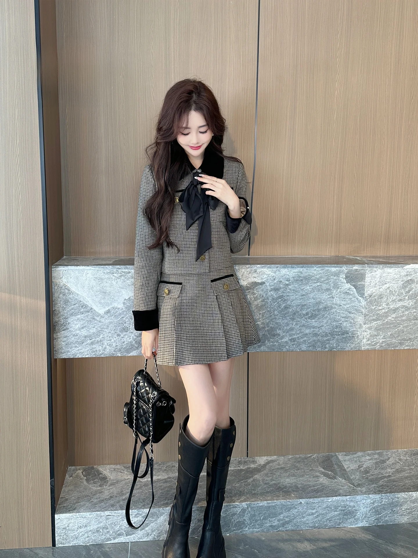 

Комплект юбки Annelily Faion ort Ele Versatile Autumn Collection High Quali Crtsmanip Long Sve Ne Design