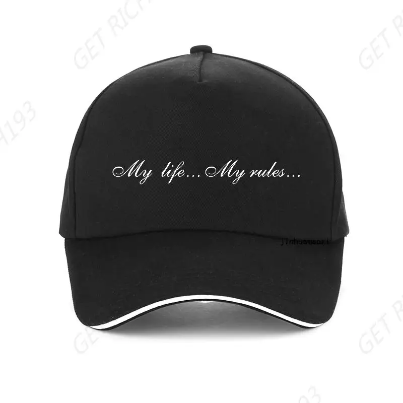 

My Life My Rules Baseball Cap Fashion Women Text Line Art Hip Hop Caps Harajuku Pop Men Women Hat Snapback Gorras Hombre