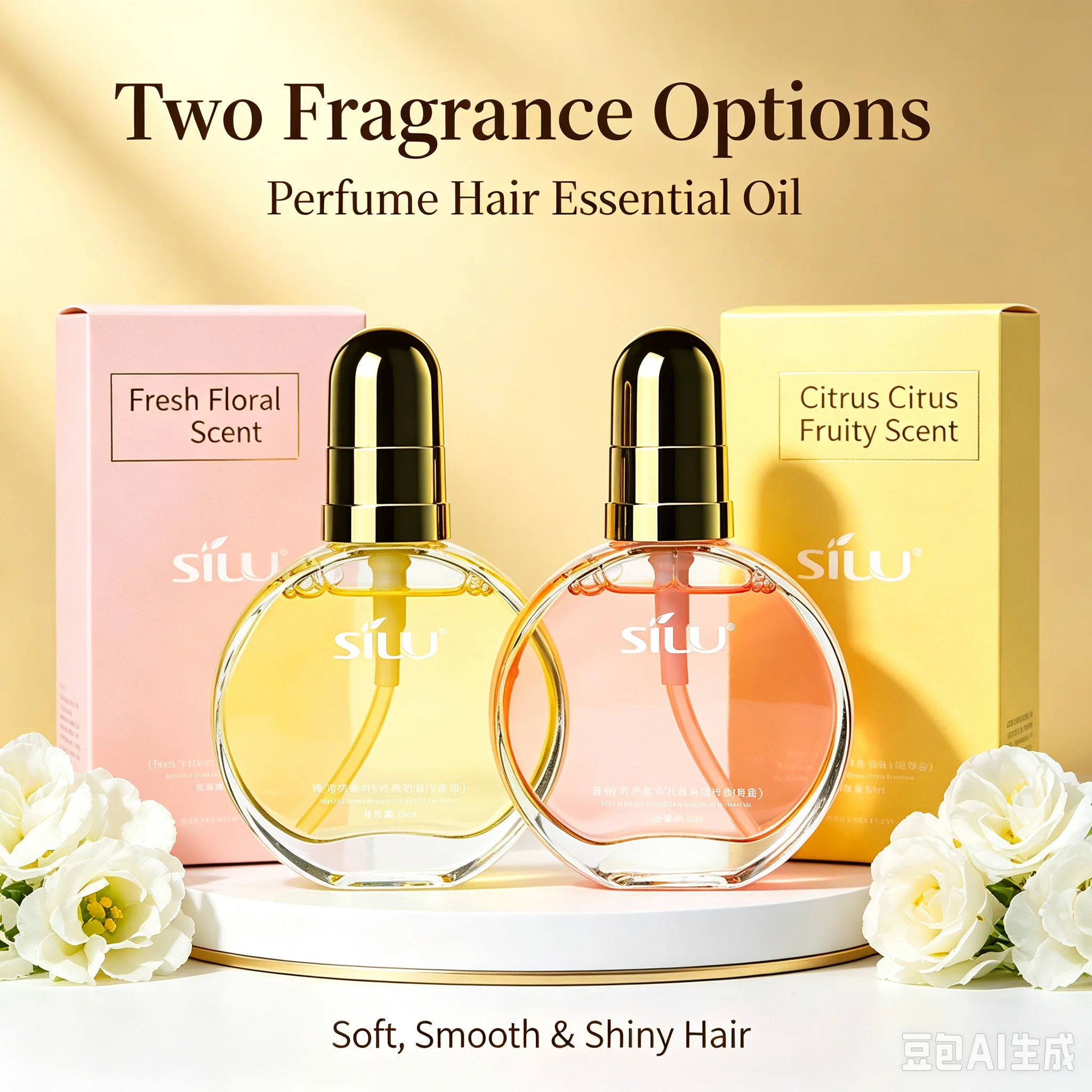 SLUJ Venus Perfume Hair Essential Oil Anti-Frizz Smoothing Serum Repair Dry Damaged Straight Hair Leave-In for Women Salon &