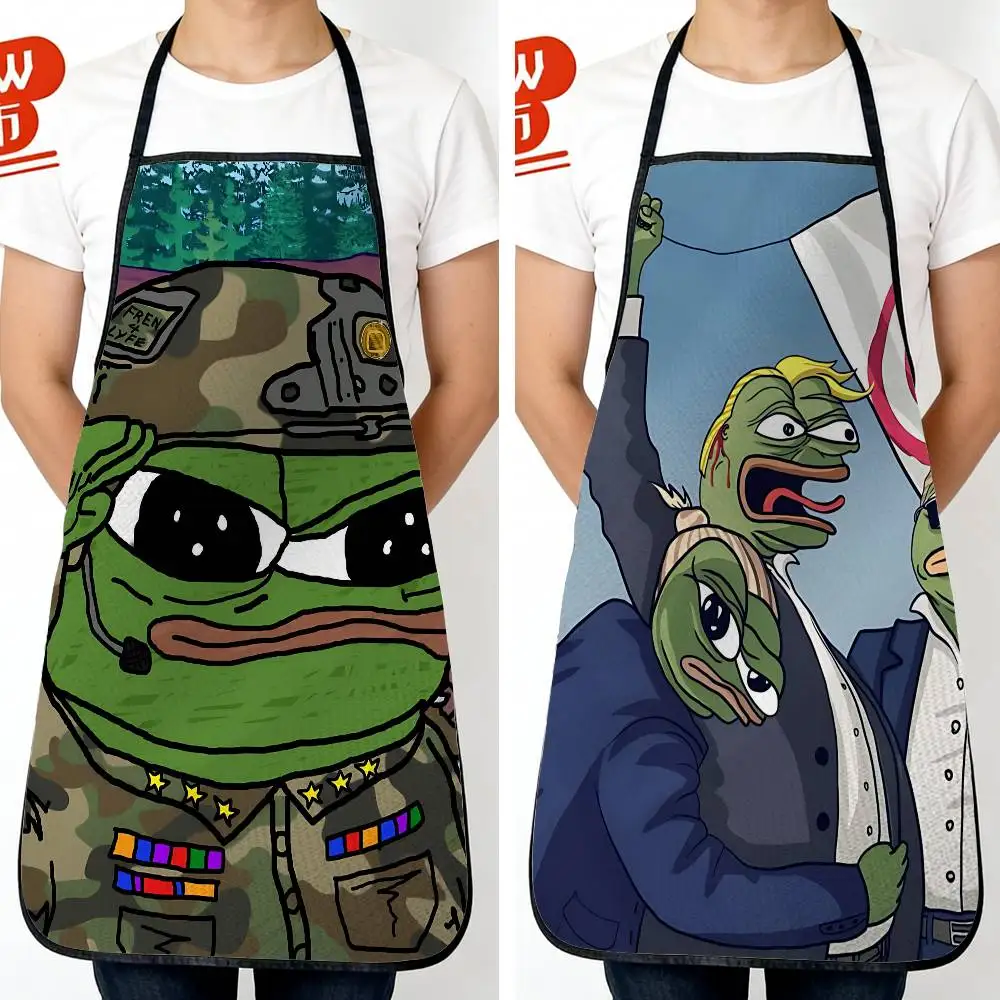 

Водонепроницаемый и маслостойкий кухонный фартук с изображением милой лягушки Пепе, идеально подходит для женщин и высоких мужчин – идеально подходит для кафе и ресторанов.
