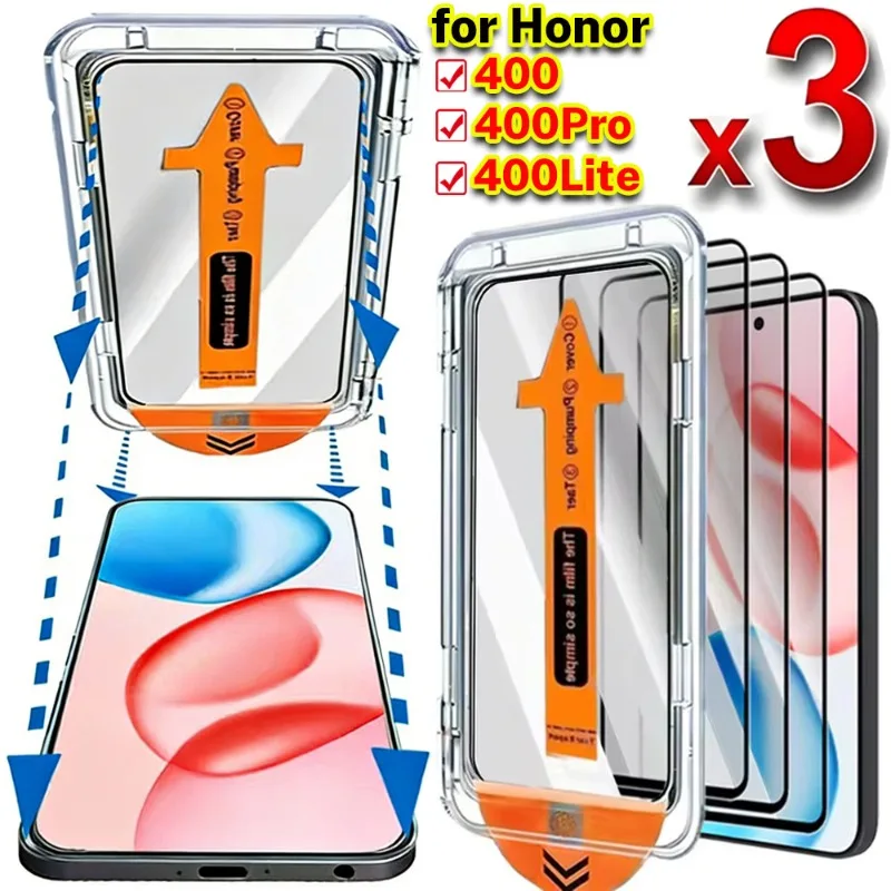 

3/2/1Pcs Anti-scratch Protective Film Screen Protectors for Huawei Honor 400 Lite 400Pro Tempered Glass with Easy Installation