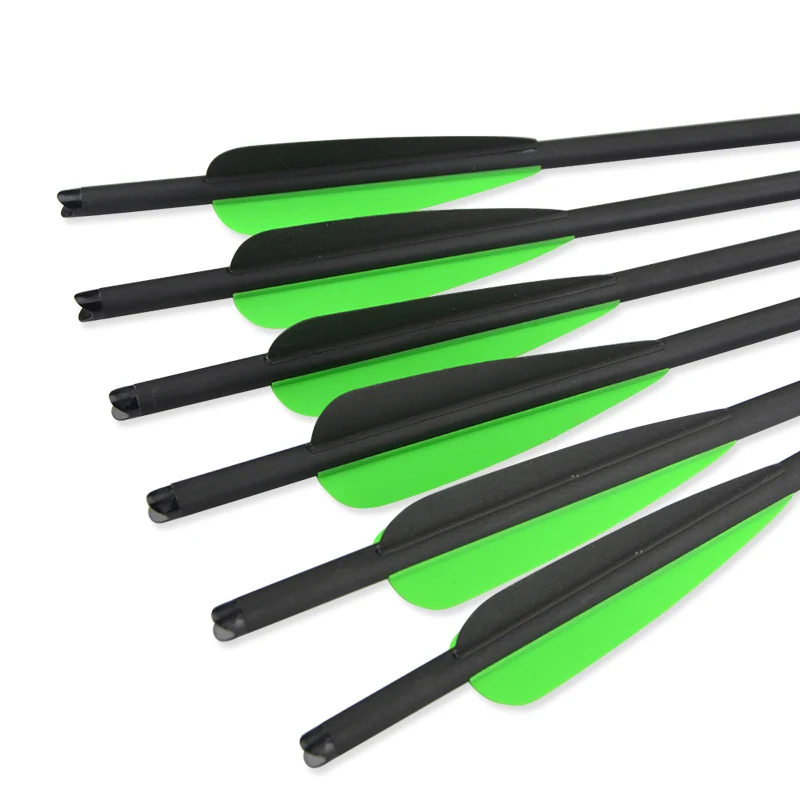 6/12/24Pcs 16 17 21 Inches Mixed Carbon Arrows Crossbow Bolt Arrow OD 8.8mm for Outdoor Archery Hunting Shooting Accessories