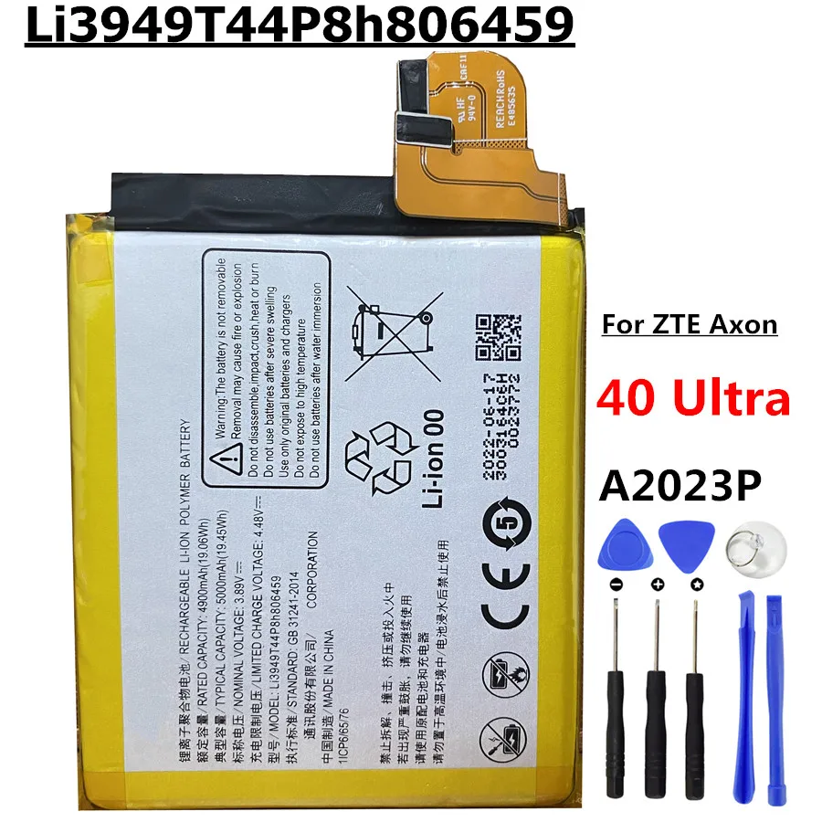 New Original Li3949T44P8h806459 5000mAh Battery For ZTE Axon 40 Ultra A2023P / for ZTE Axon40 Pro A2023 Mobile Phone