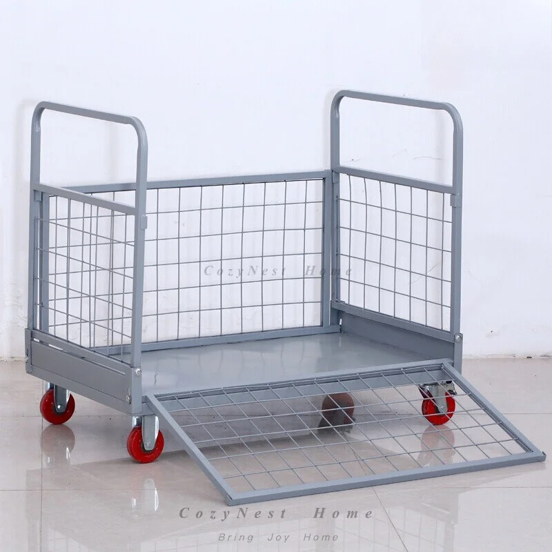 For fence trolley logistics handling turnover truck grid trolley flatbed truck