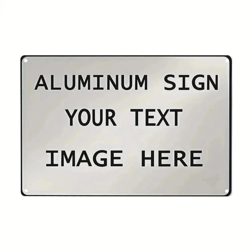 CIFbuy 1 Stück 8×12 Zoll Handgefertigte 2D Flache Personalisierte Metallplakette Anpassbare Wasserdichte Mehrzweck-Wanddekoration Geschenk