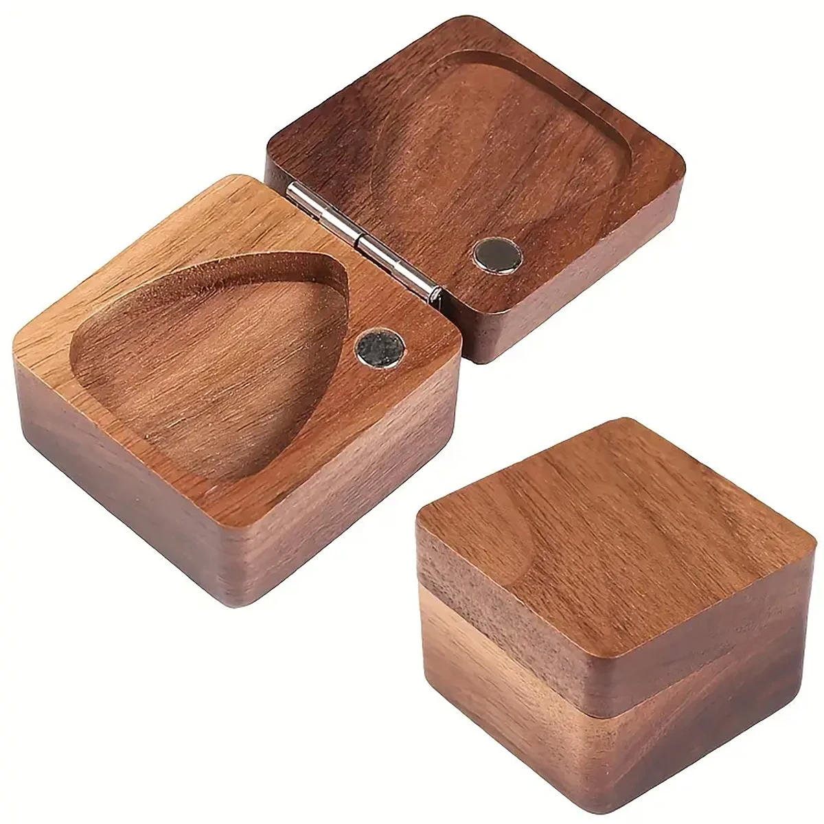 Black Walnut Wooden Pick Storage Box Wooden Guitar Pick Box Wood Solid Wood Guitar Pick Box