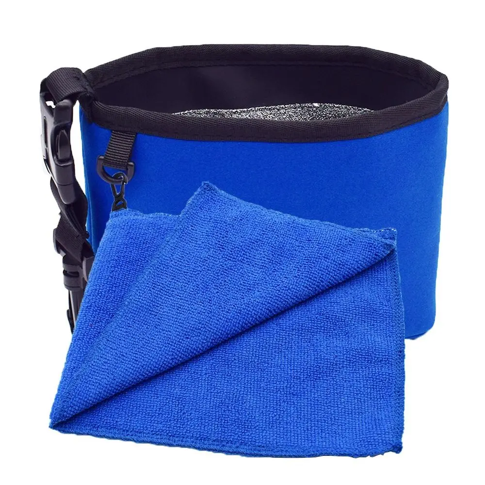Portable Golf Club Cleaning Bag with Fabric Washable Golf Cleaning Bag Water Resistant Durable Golf Ball Wash Bag Outdoor Sport