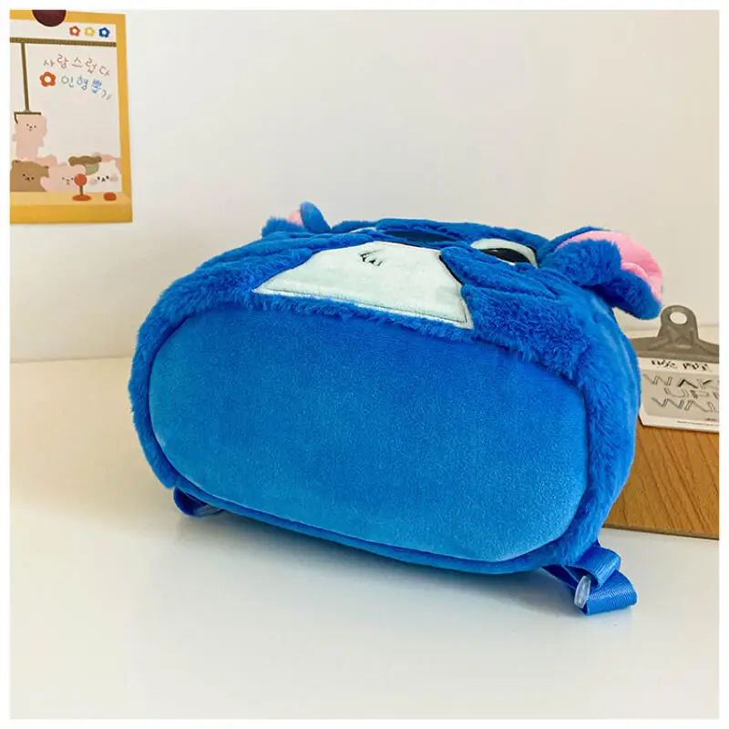 Anime Lilo & Stitch pluche rugzak blauw roze cartoon Stitch knuffel met verstelbare bandjes functionele schooltas voor kinderen