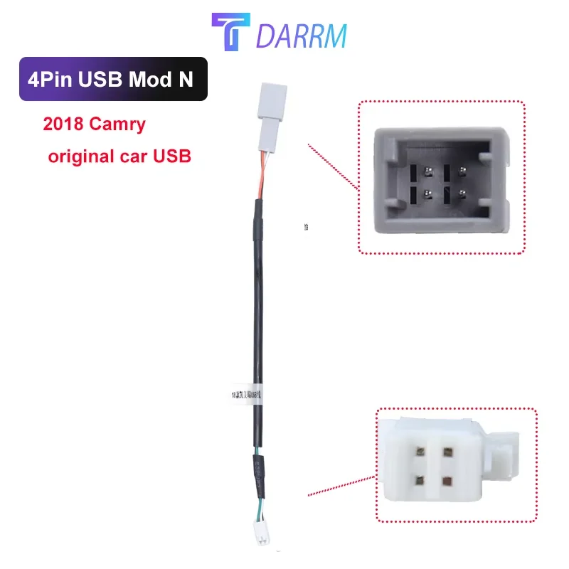4pin Original USB Converter Cable Adapter For Car Android